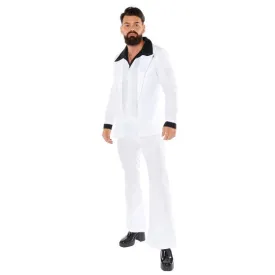 Mens Stylish White Disco Suit Costume from the 70s