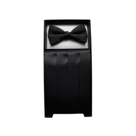 Black Bow Tie & Cummerbund Gift Set