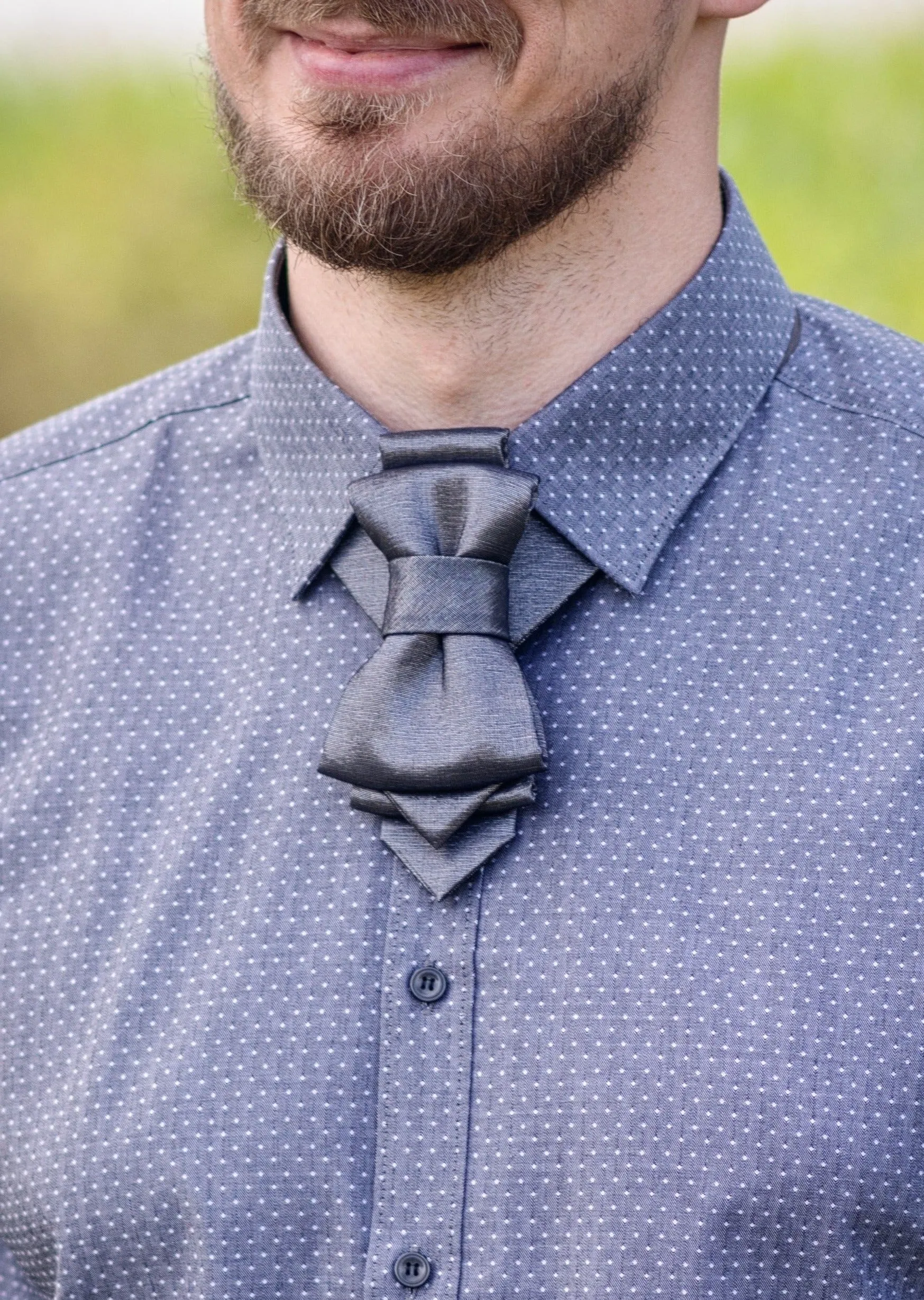 BOW TIE "SILVER ORIGAMI"