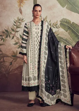 Digital Printed Off White Pakistani Style Salwar Suit