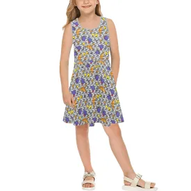 Disney Epcot Figment Dream Come True Girls' Sleeveless Sundress