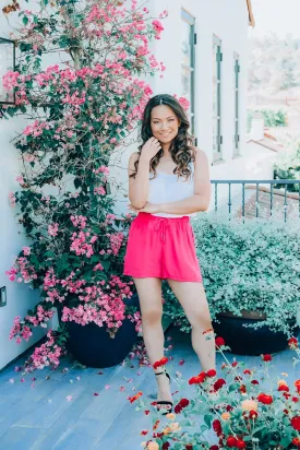 Hot Pink Shorts with Pockets