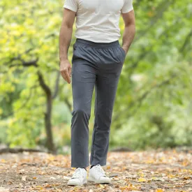 New! Men's Elastic Waist Adaptive Track Pants in Charcoal Grey