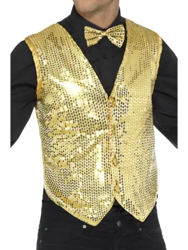 Sequin Waistcoat- Gold