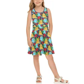 Stained Glass Girl's Sleeveless Sundress