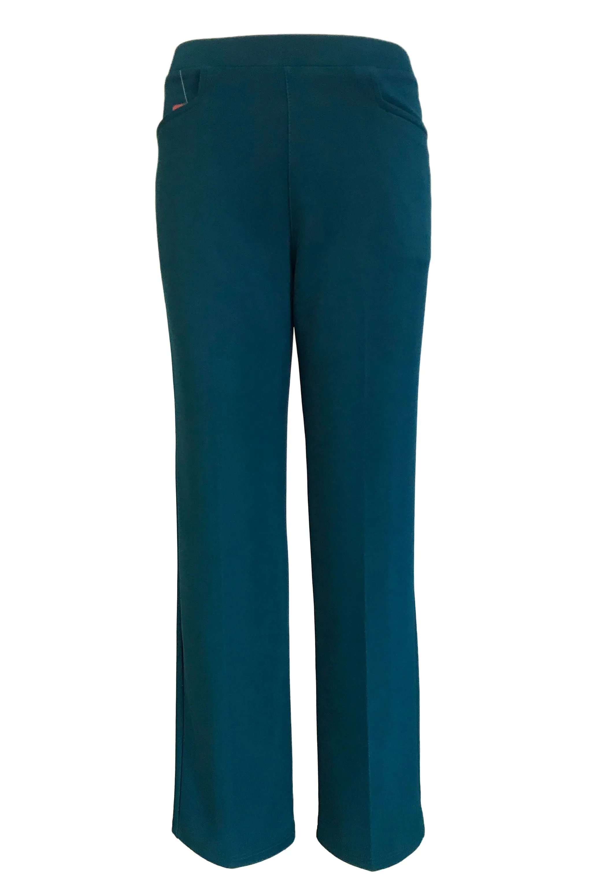 Straight Cut Plain Pants - Turquoise