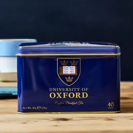 University of Oxford Tea Tin with 40 English Breakfast Teabags