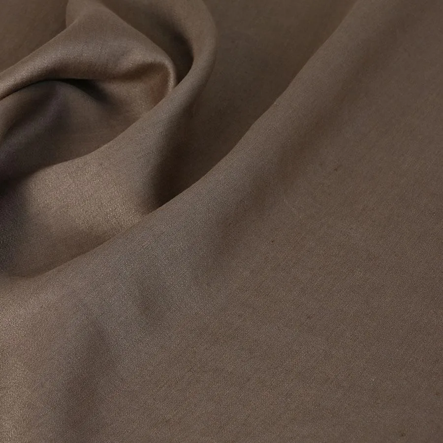 Walnut Brown Linen Fabric 3675