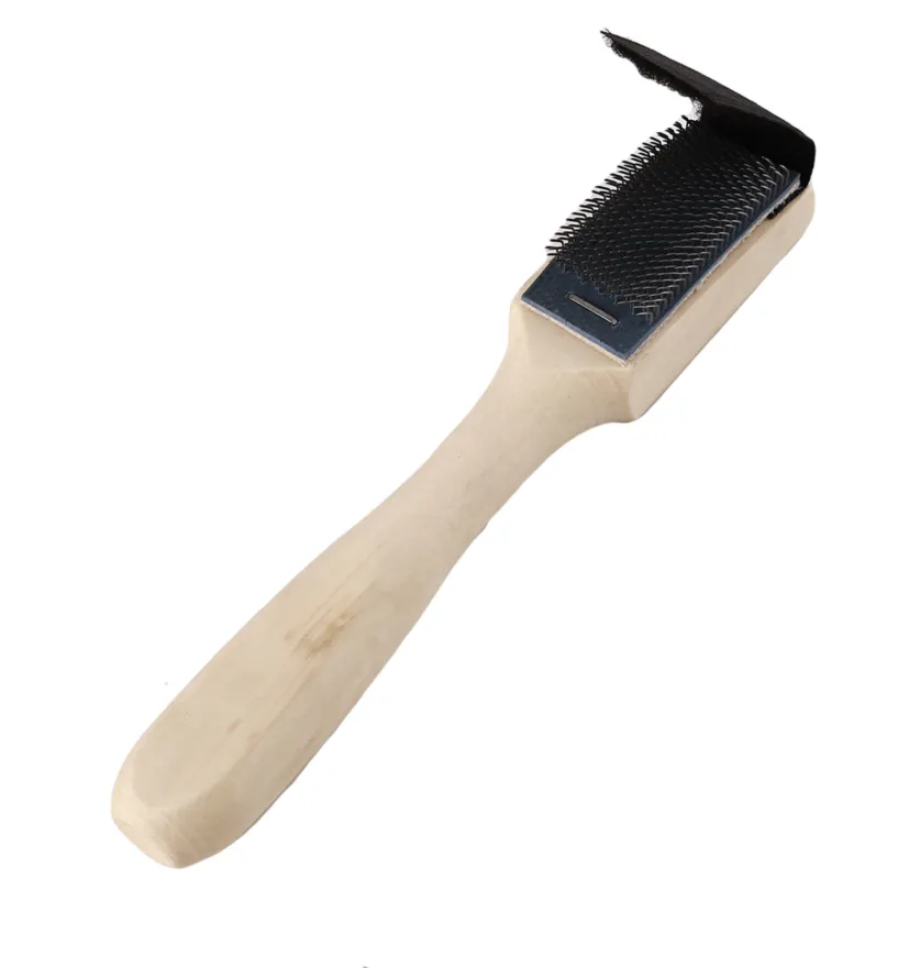 Ballroom Dance Shoe Brush with Durable Wood Handle for Suede Soles