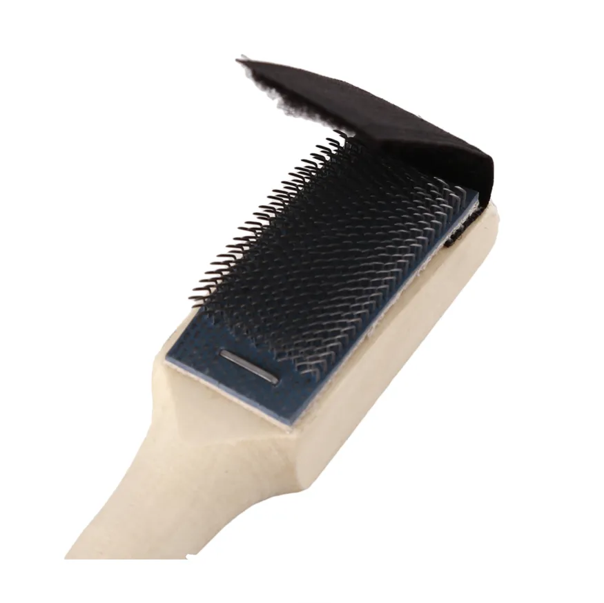 Ballroom Dance Shoe Brush with Durable Wood Handle for Suede Soles