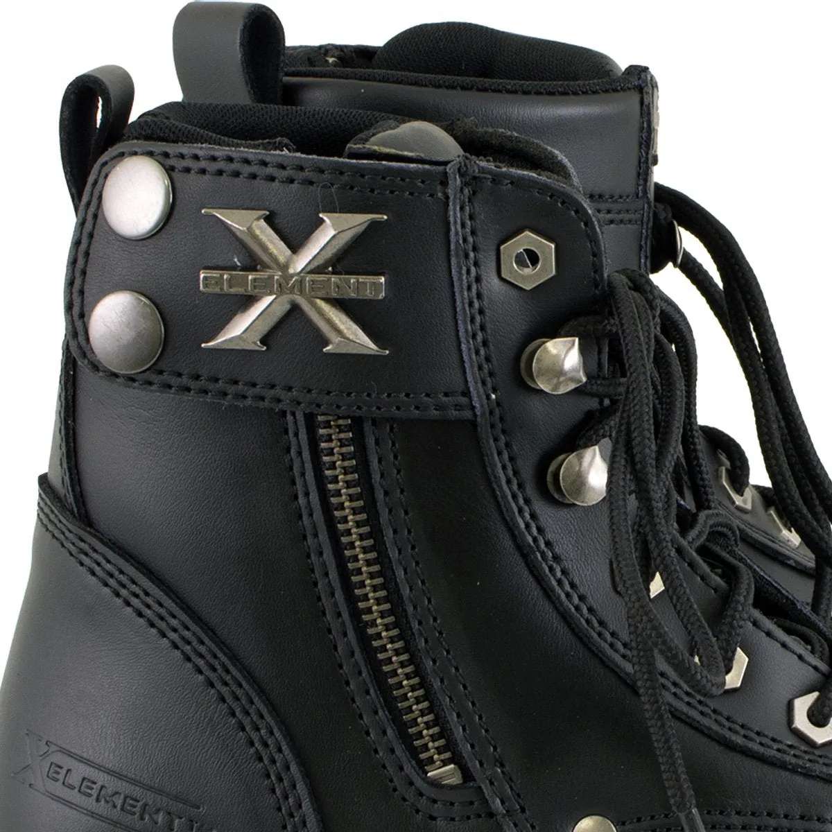 Xelement 2505 'Righteous' Women's Black Zipper Motorcycle Boots