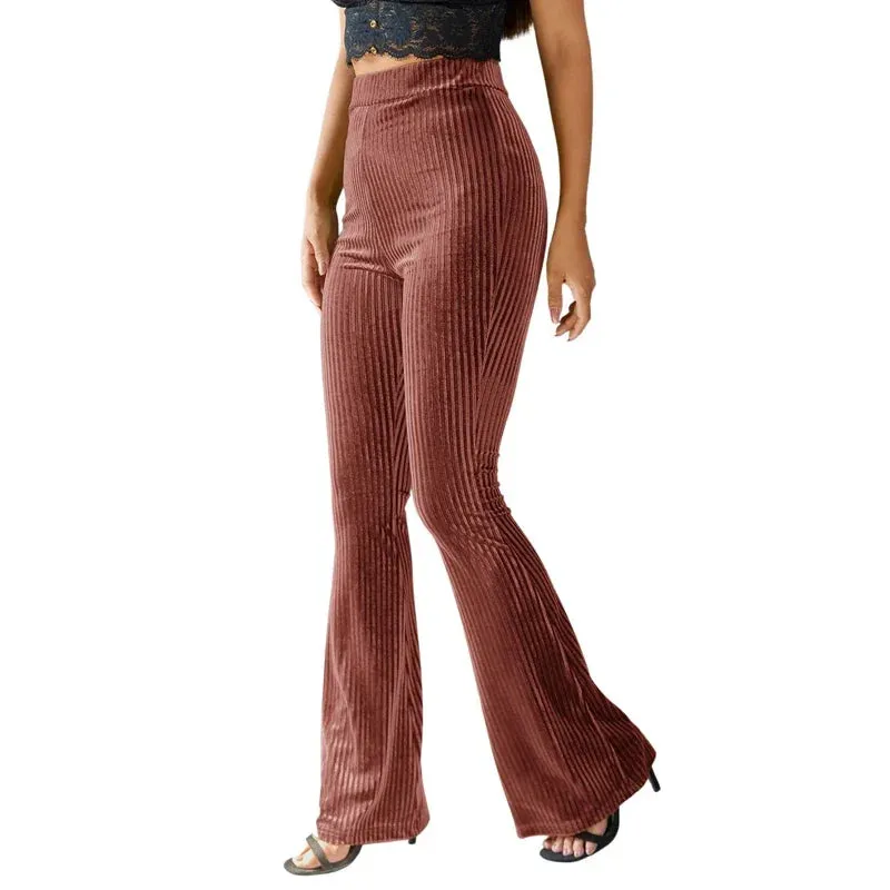 Yoga Slim Workout Velvet Lounge Bootcut Pants